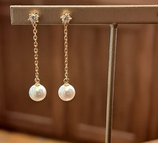 K18アコヤパールピアス