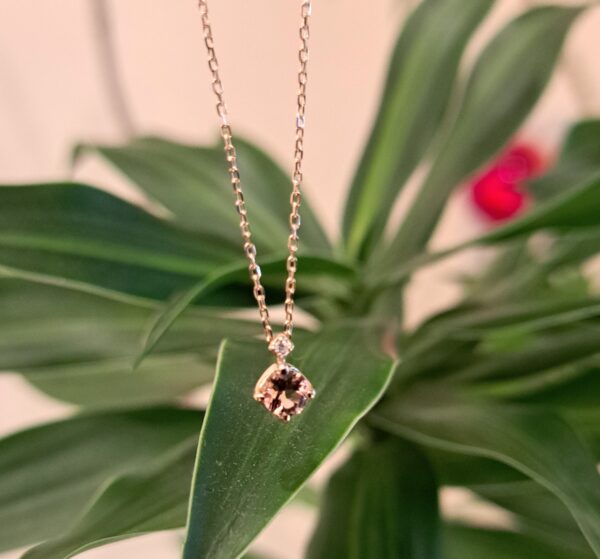 K18PGピンクトルマリンペンダント