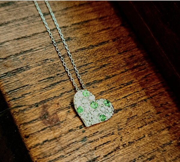 PTデマントイドガーネット/ダイアペンダント